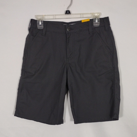 NWT Carhartt Rugged Professional Black Flex Loose Fit Canvas Work Shorts Size 10 - Picture 1 of 11